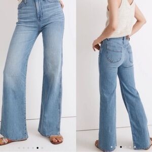 Madewell women’s 11”high rise flare jeans size 23 light wash